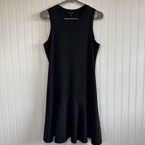 Banana republic dress women small black drop waist sleeveless minimalist classic